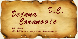 Dejana Caranović vizit kartica